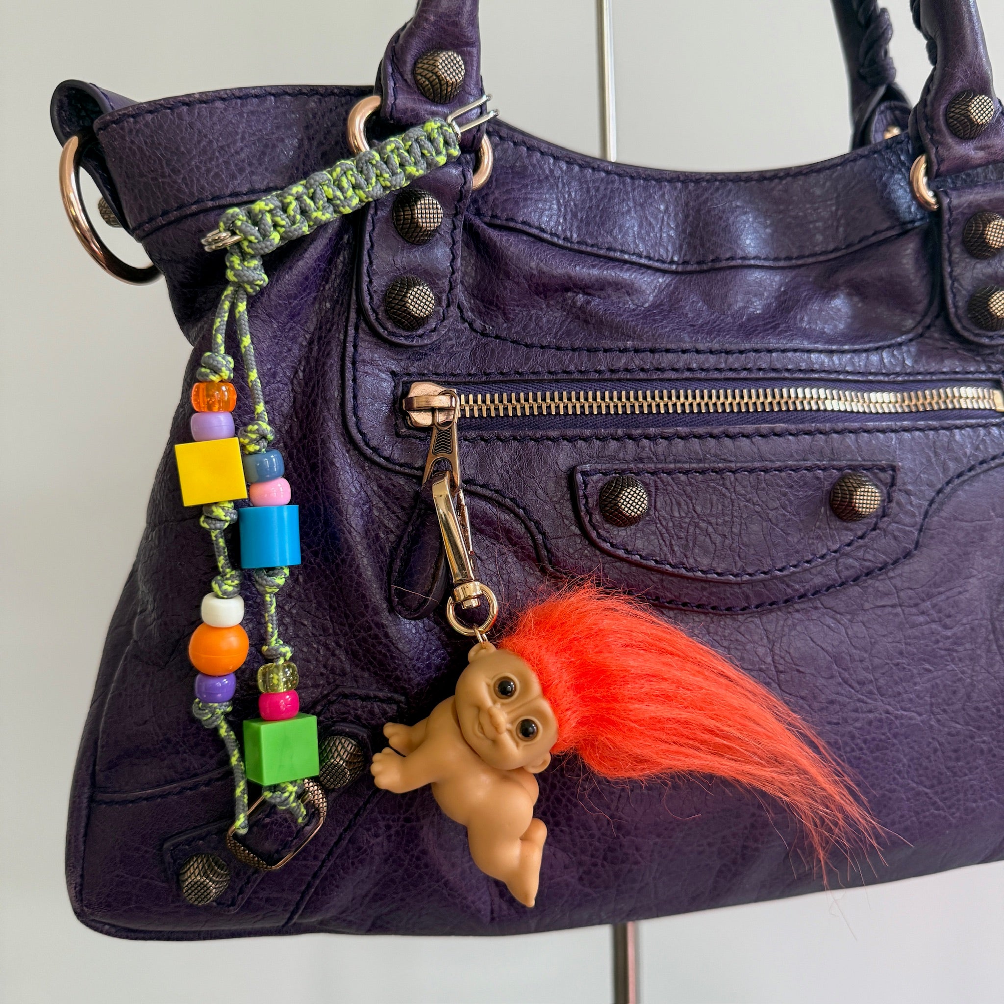 RARE VTG Russ Baby Troll Doll  : Gold Hardware - troll charms troll keychains vintage keychain vintage charms for bag nostalgia vintage keychains y2k collectible - Bag Crap