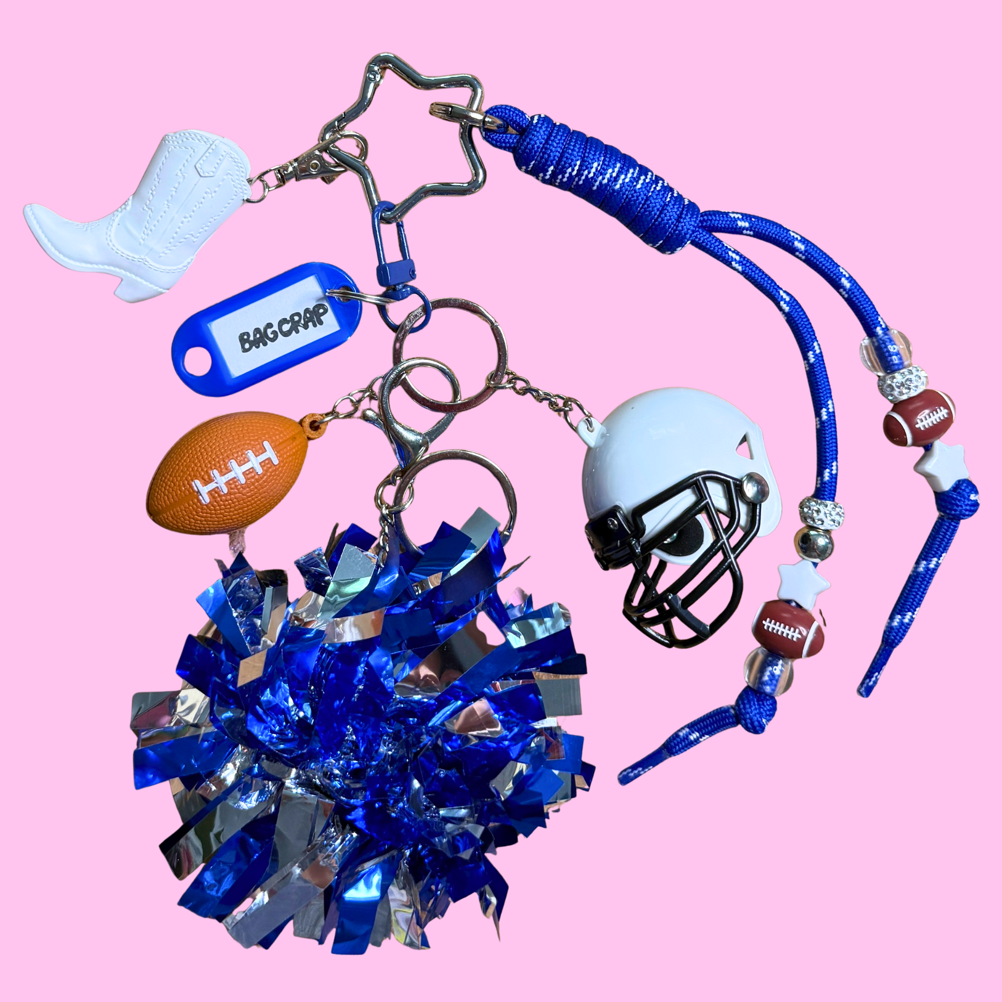Dallas Cowboys Football    Set - vintage bag charm packs nostalgia vintage y2k vintage keychain vintage charms for bag nostalgia vintage keychains y2k collectible - Bag Crap
