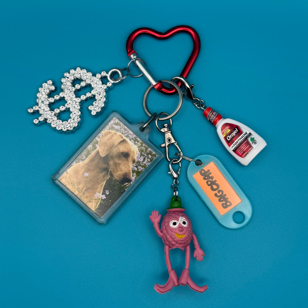 1:1 Vintage Red Heart + Dog Bag Charm Pack