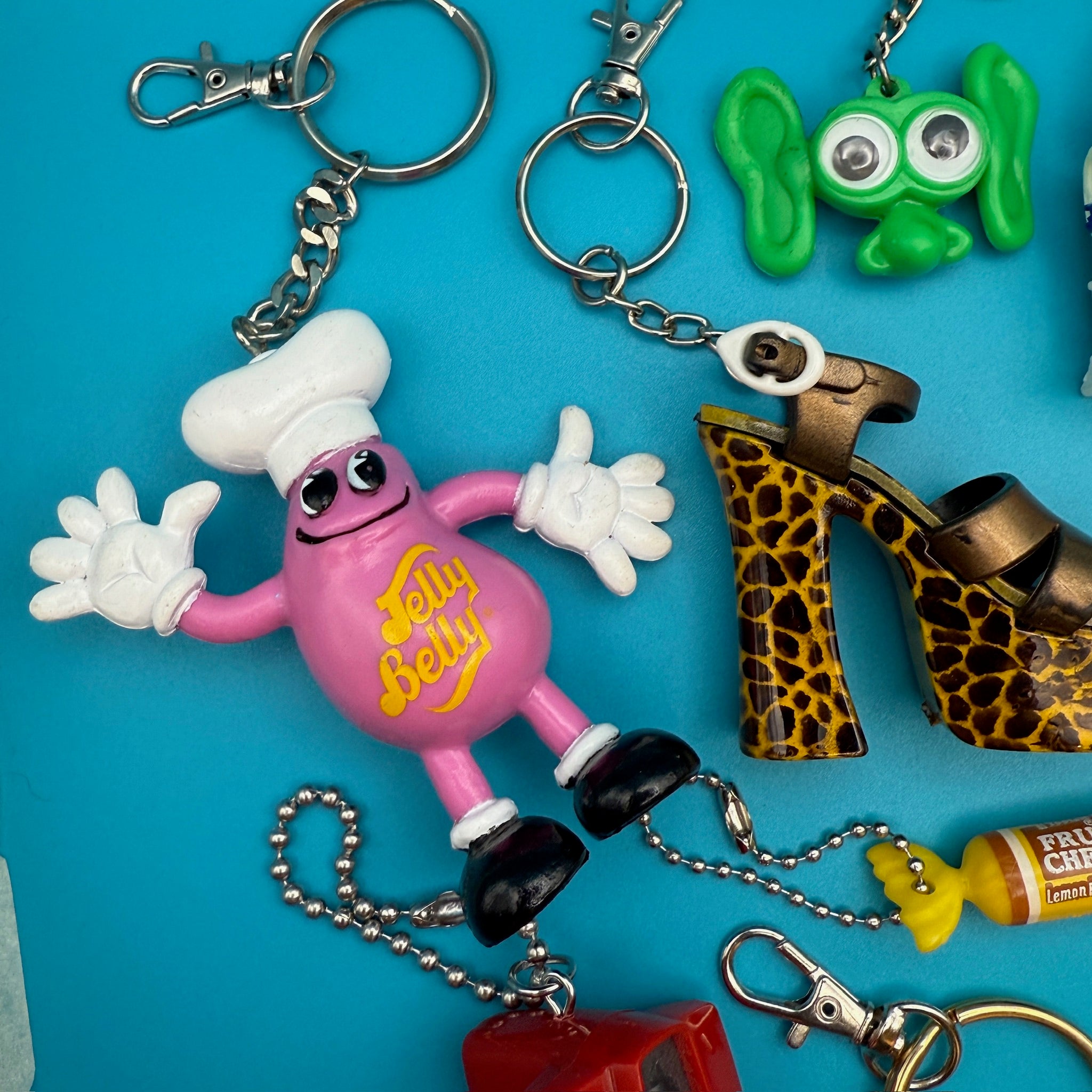 1980s- Nostalgic s &  s: Cars, Clowns, & Candy -  vintage keychain vintage charms for bag nostalgia vintage keychains y2k collectible - Bag Crap