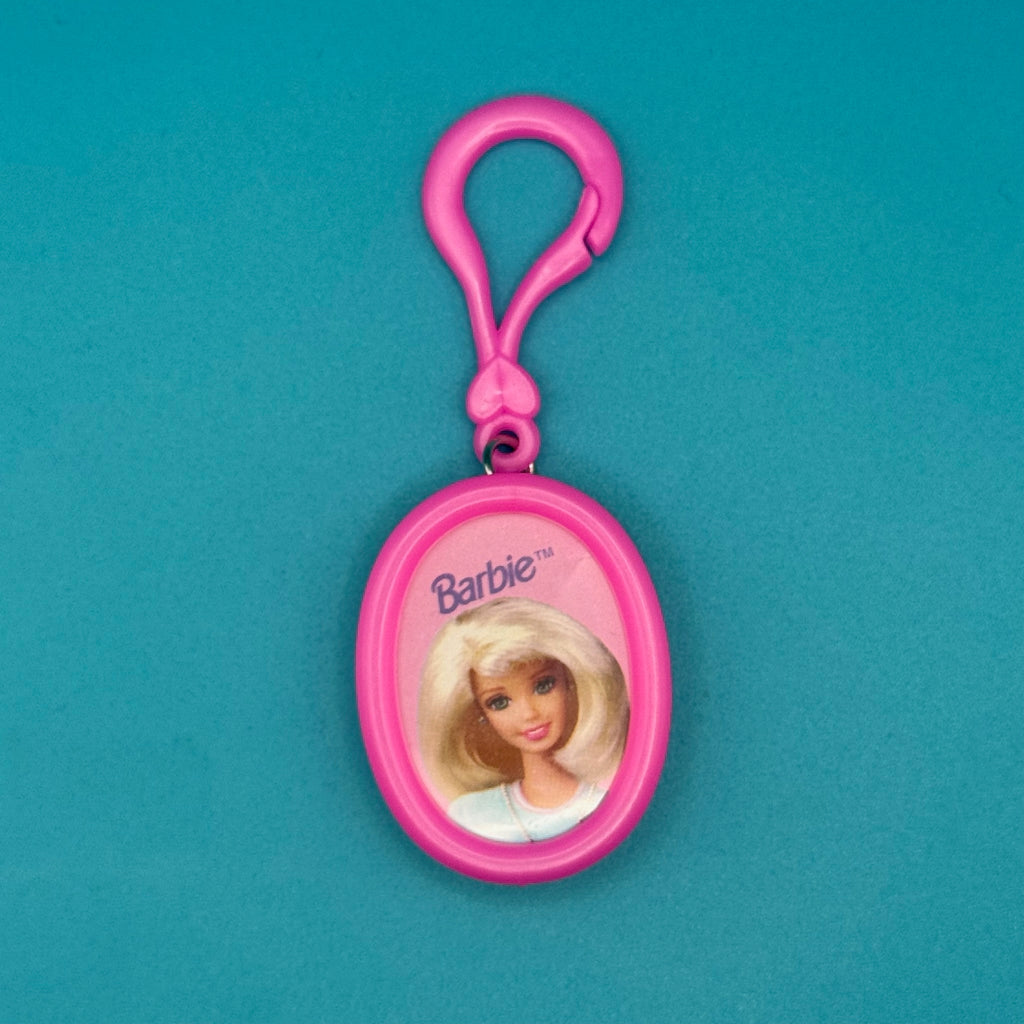 Vintage 90s Plastic Barbie Heart Bag Charms