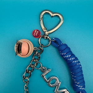 One-of-One  'EYE LOVE U'    Pack - vintage bag charm packs nostalgia vintage y2k vintage keychain vintage charms for bag nostalgia vintage keychains y2k collectible - Bag Crap