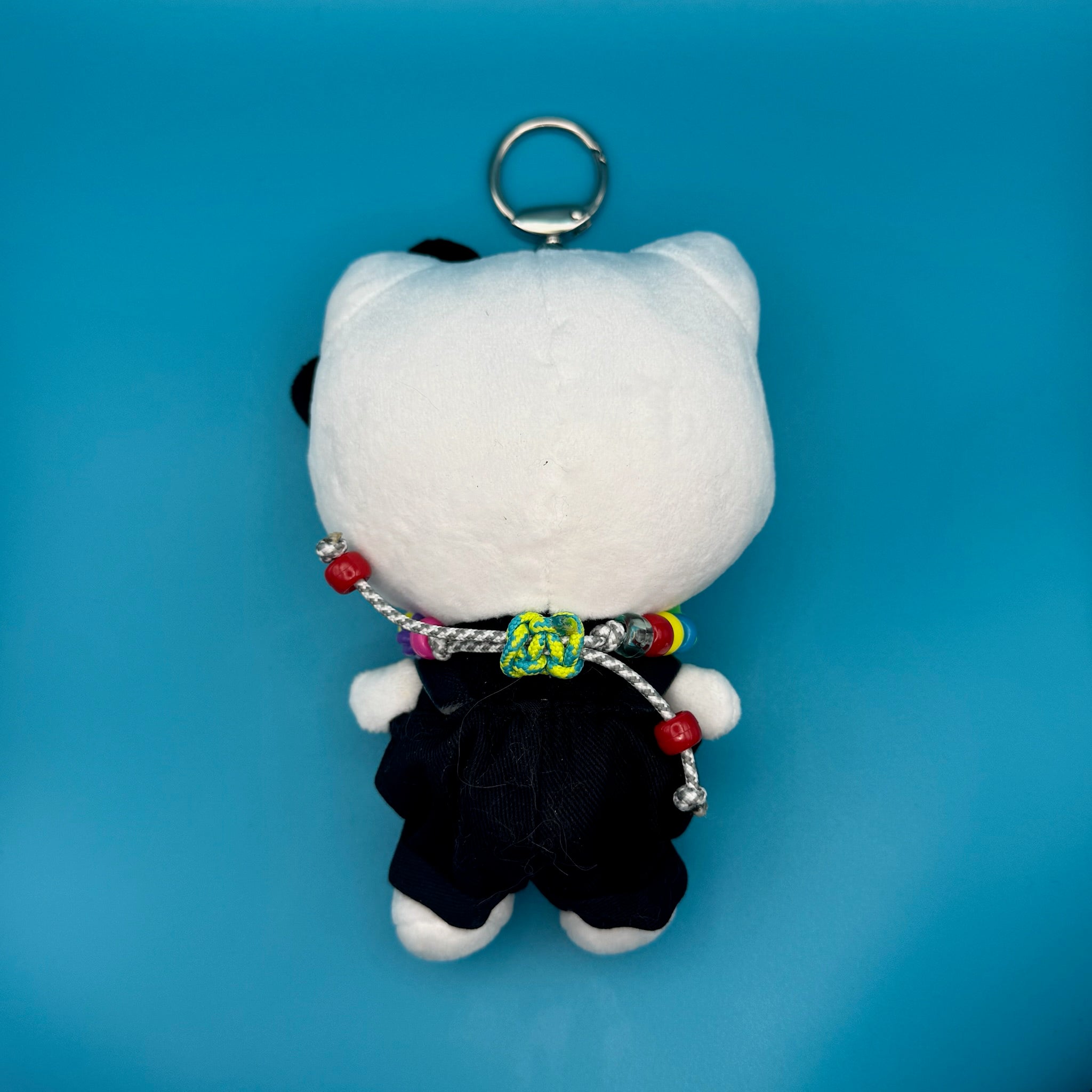 Hello Kitty Plush   'Prada' Outfit + Raver Necklace - hello kitty sanrio japan kawaii rare vintage keychain vintage charms for bag nostalgia vintage keychains y2k collectible - Bag Crap