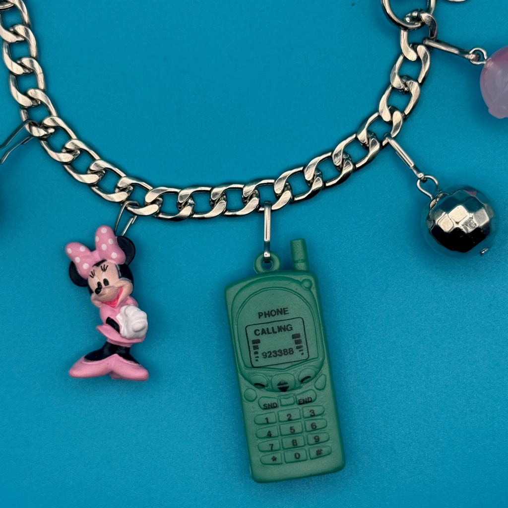 Minnie Mouse + VTG Cell Phone Bag Charm Chain