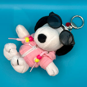 6” Snoopy  + Pink Hoodie - snoopy rar peanuts vintage keychain vintage charms for bag nostalgia vintage keychains y2k collectible - Bag Crap