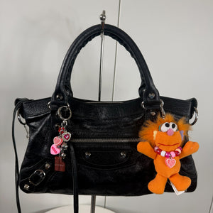 Sesame Street Zoe Plush   with Candy Heart  Necklace -  vintage keychain vintage charms for bag nostalgia vintage keychains y2k collectible - Bag Crap