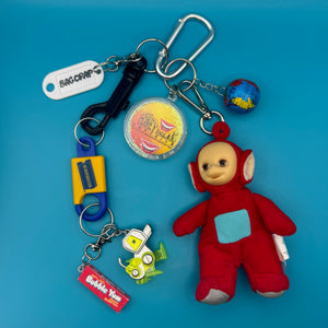 One-of-One     Set — Red Teletubbie - vintage bag charm packs nostalgia vintage y2k vintage keychain vintage charms for bag nostalgia vintage keychains y2k collectible - Bag Crap