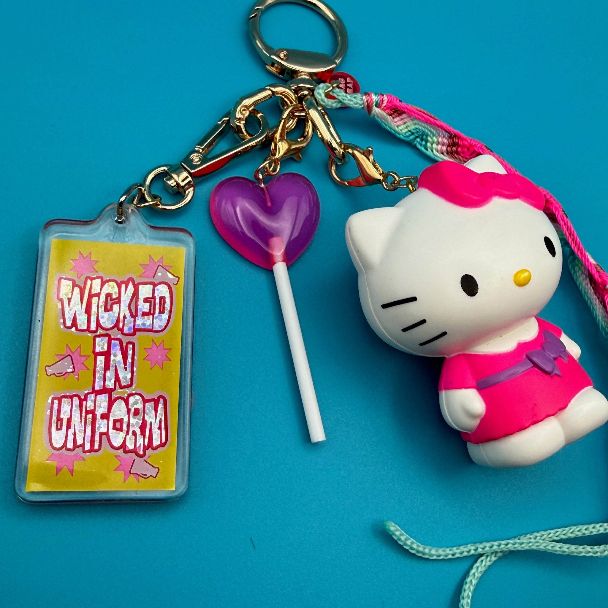 1-of-1  Hello Kitty   Pack: Gold Hardware - hello kitty sanrio japan kawaii rare vintage keychain vintage charms for bag nostalgia vintage keychains y2k collectible - Bag Crap