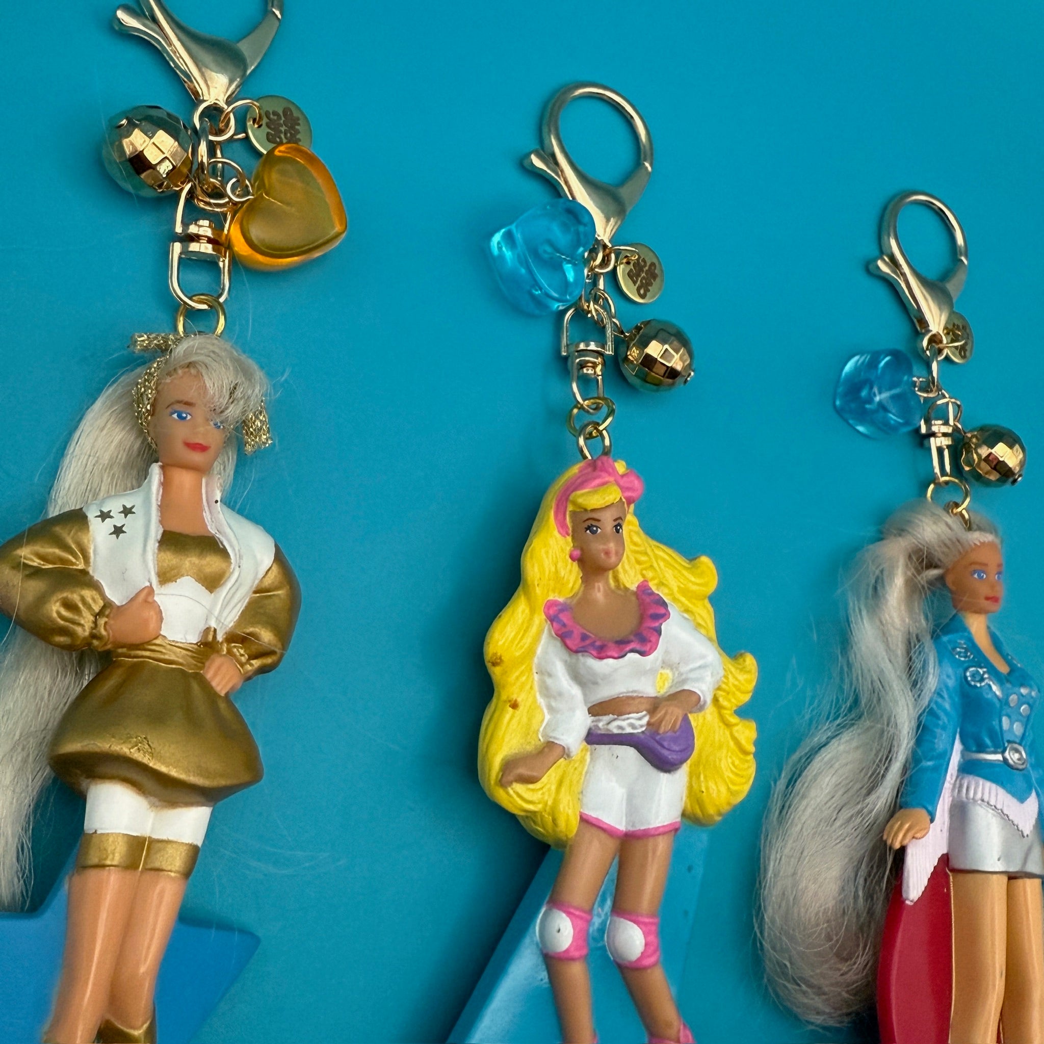 ‘90s Barbie Happy Meal Gold  s: You Pick - barbie doll toy pink rare vintage keychain vintage charms for bag nostalgia vintage keychains y2k collectible - Bag Crap