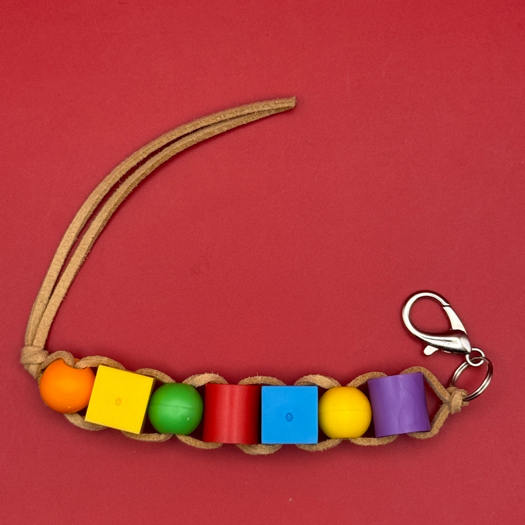 6” Snoopy Plushie Bag Charm with Rainbow Necklace