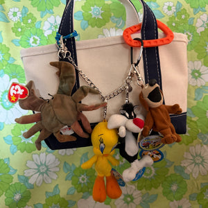 Teenie Beanie Baby 'Claude' the Crab -  vintage keychain vintage charms for bag nostalgia vintage keychains y2k collectible - Bag Crap