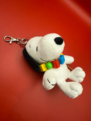 6” Snoopy    with Rainbow Necklace - snoopy rar peanuts vintage keychain vintage charms for bag nostalgia vintage keychains y2k collectible - Bag Crap