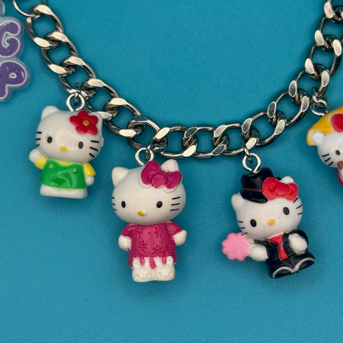 1-of-1  Mini Hello Kitty   Chain - hello kitty sanrio japan kawaii rare vintage keychain vintage charms for bag nostalgia vintage keychains y2k collectible - Bag Crap