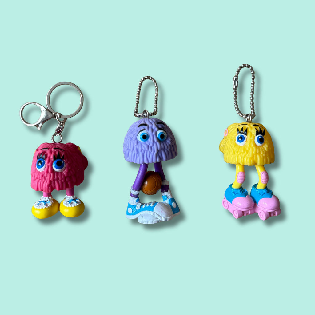 Vintage 80s McDonald's Fry Guys Happy Meal Bag Charm Keychains