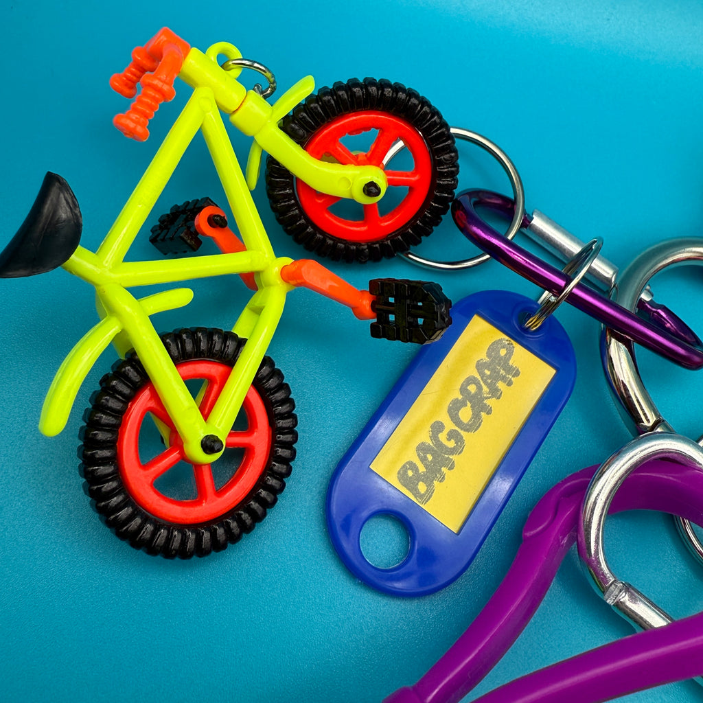Vintage Green Furby Bicycle Moto Jacket Bag Charm Pack