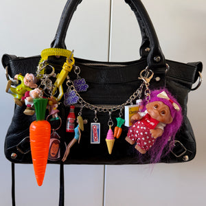 5” Plastic Carrot -  vintage keychain vintage charms for bag nostalgia vintage keychains y2k collectible - Bag Crap