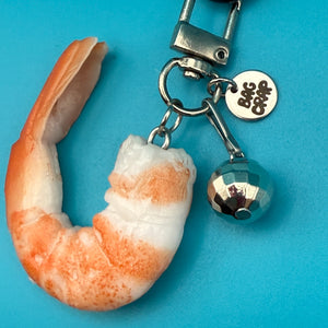 DISCO SHRIMP BAG CHARM: 100% DONATED TO NORTH TEXAS FOOD BANK - vintage bag charm packs nostalgia vintage y2k vintage keychain vintage charms for bag nostalgia vintage keychains y2k collectible - Bag Crap