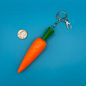5” Plastic Carrot -  vintage keychain vintage charms for bag nostalgia vintage keychains y2k collectible - Bag Crap