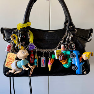 Colorful Plastic Lobster Clip & Rubber Coil : You Pick - clips carabiners charms keychains bag designer vintage keychain vintage charms for bag nostalgia vintage keychains y2k collectible - Bag Crap