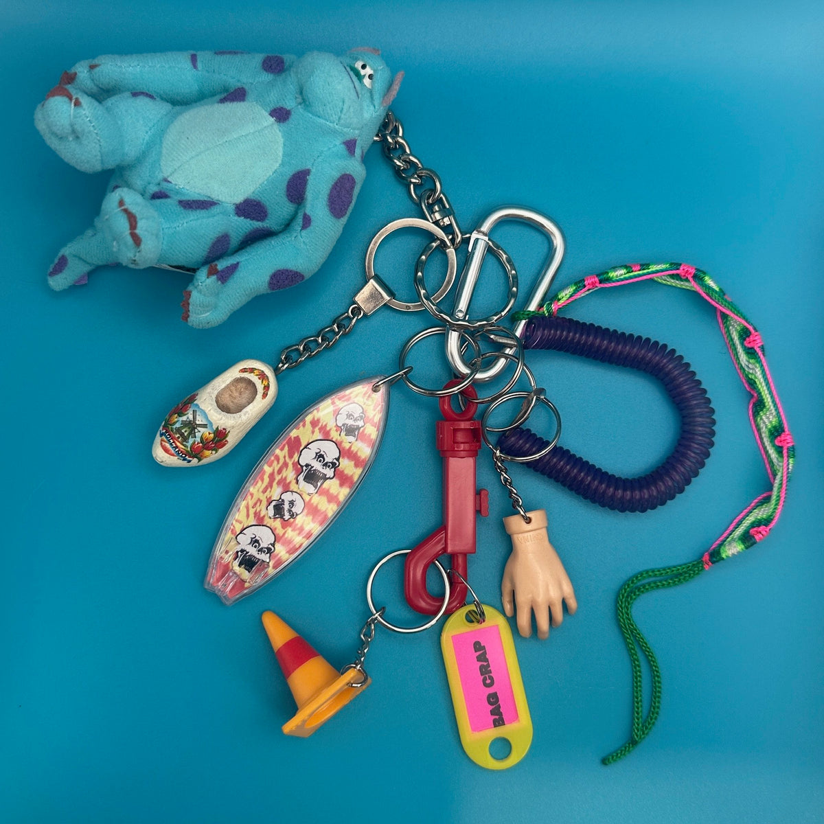 Monsters Inc Surfboard Holland Clog    &  Pack -  vintage keychain vintage charms for bag nostalgia vintage keychains y2k collectible - Bag Crap