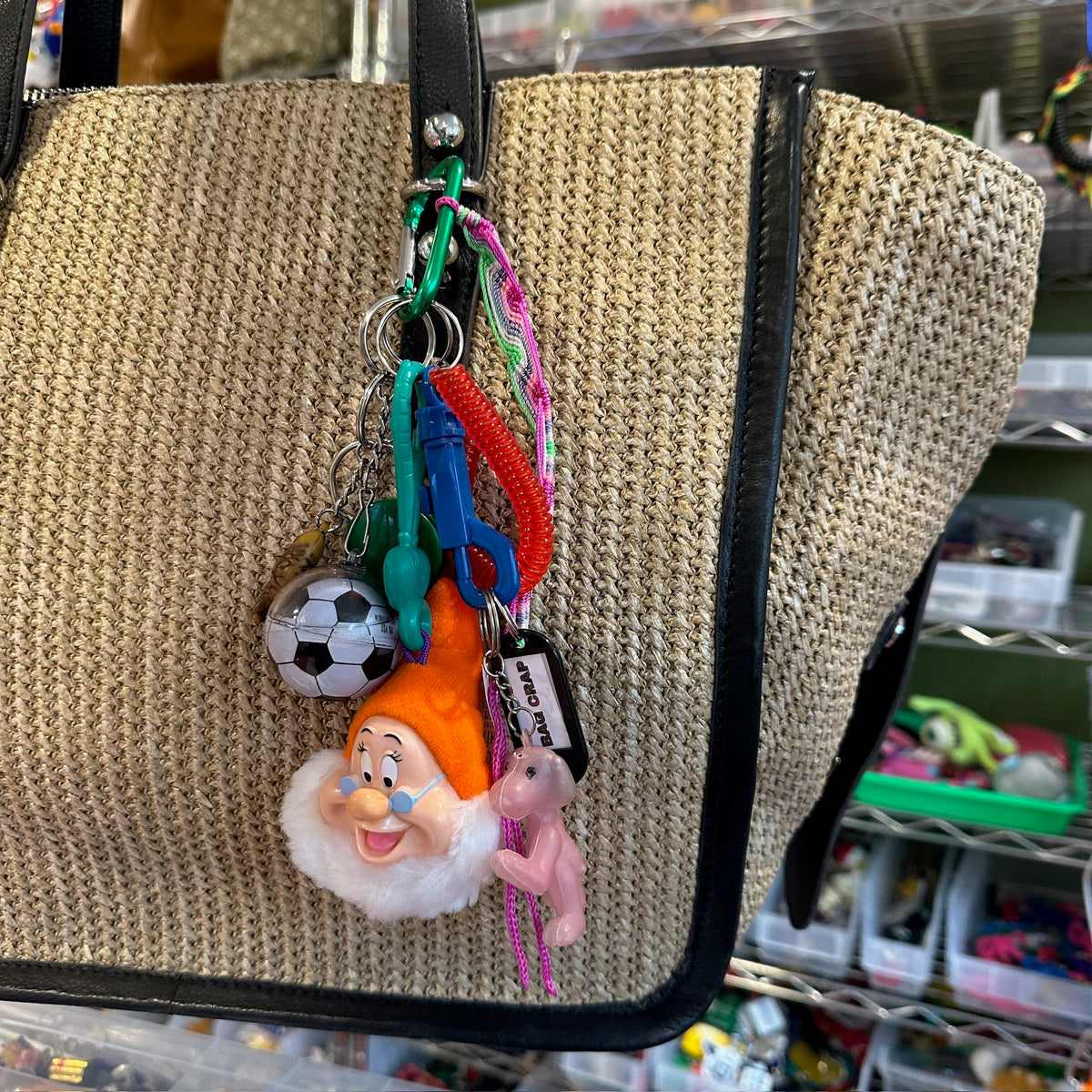Doc Dwarf 94' World Cup Soccer Fish    &  Pack -  vintage keychain vintage charms for bag nostalgia vintage keychains y2k collectible - Bag Crap