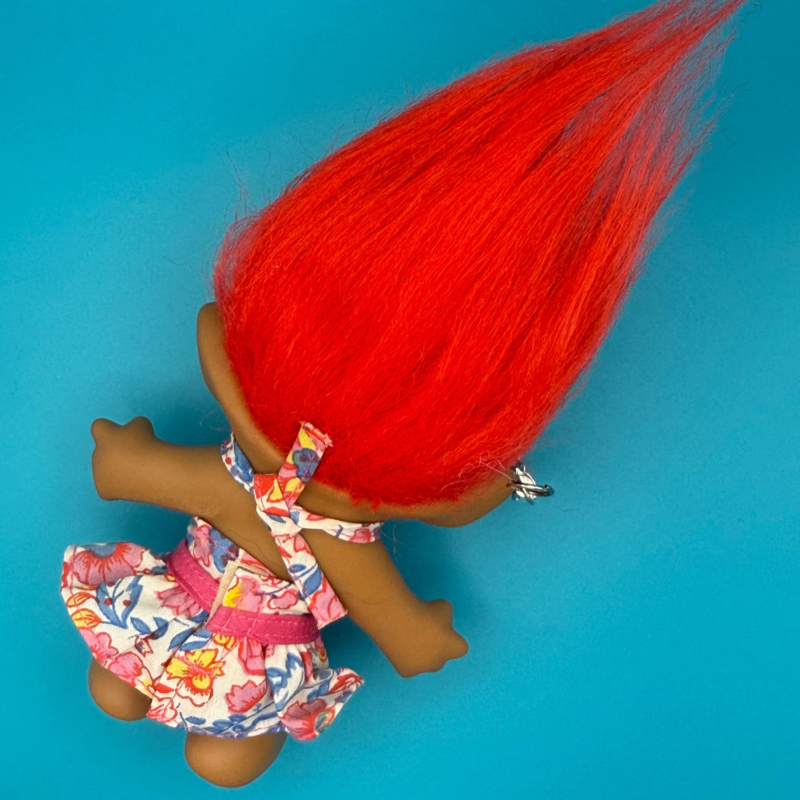 4'  Troll Doll  : Floral Troll with Red Hair - troll charms troll keychains vintage keychain vintage charms for bag nostalgia vintage keychains y2k collectible - Bag Crap