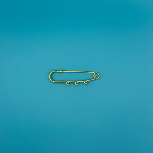 Gold Metal Multi-Loop Safety Pin - clips carabiners charms keychains bag designer vintage keychain vintage charms for bag nostalgia vintage keychains y2k collectible - Bag Crap