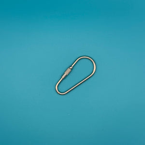2.25' Silver Metal Twist Screw Carabiner Clip - clips carabiners charms keychains bag designer vintage keychain vintage charms for bag nostalgia vintage keychains y2k collectible - Bag Crap