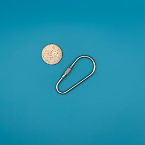 2.25' Silver Metal Twist Screw Carabiner Clip - clips carabiners charms keychains bag designer vintage keychain vintage charms for bag nostalgia vintage keychains y2k collectible - Bag Crap
