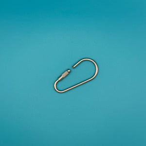 2.25' Silver Metal Twist Screw Carabiner Clip - clips carabiners charms keychains bag designer vintage keychain vintage charms for bag nostalgia vintage keychains y2k collectible - Bag Crap