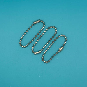 Stainless Steel Metal Beaded Ball Chains- 3 Pack - clips carabiners charms keychains bag designer vintage keychain vintage charms for bag nostalgia vintage keychains y2k collectible - Bag Crap