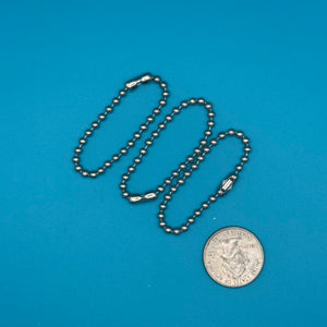 Stainless Steel Metal Beaded Ball Chains- 3 Pack - clips carabiners charms keychains bag designer vintage keychain vintage charms for bag nostalgia vintage keychains y2k collectible - Bag Crap