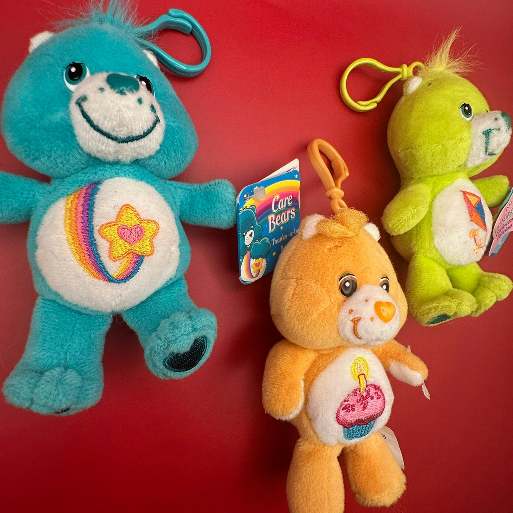 Y2k Vintage Deadstock Care Bear 2002/2003 Plush Bag Charms With Tags