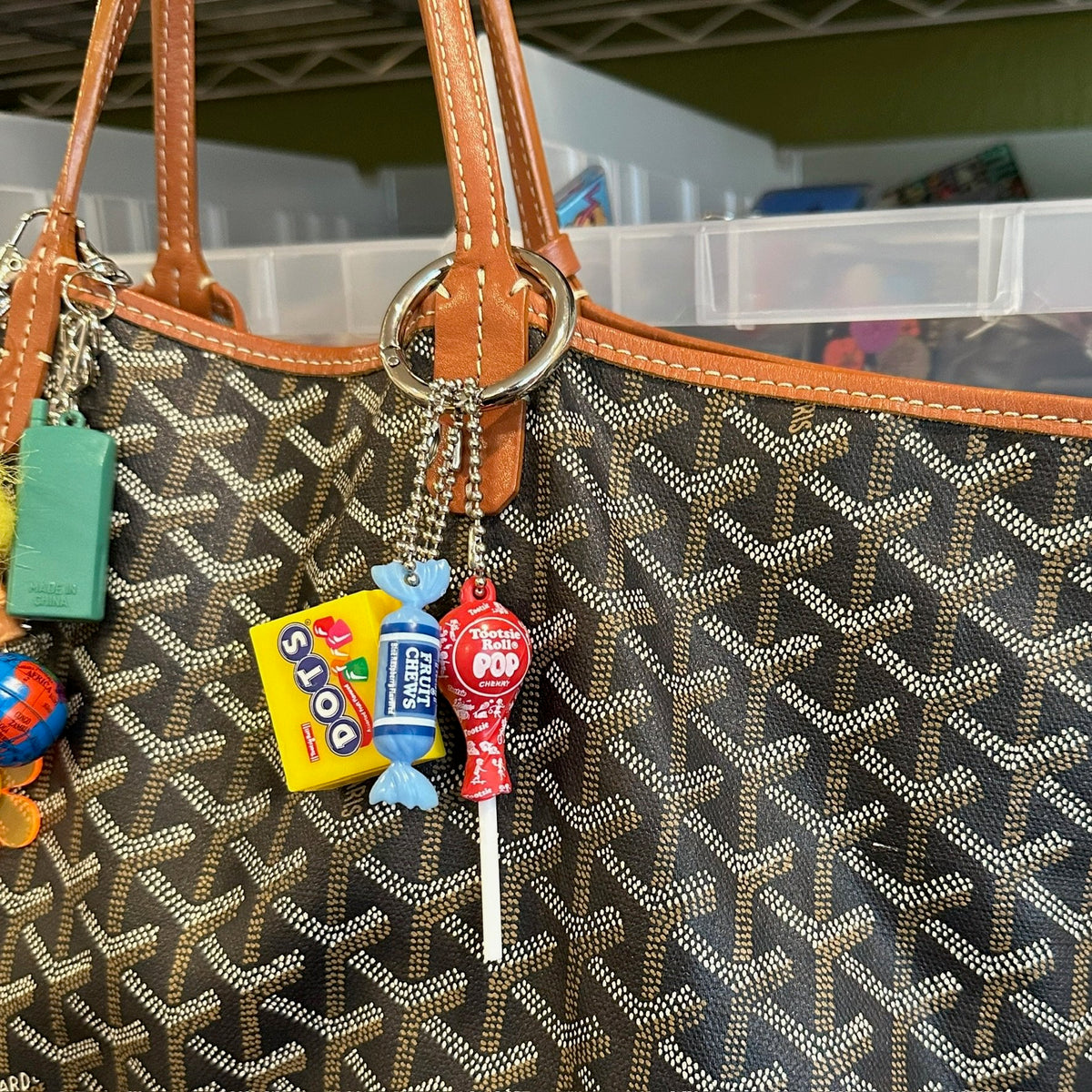 Vintage Tootsie Roll & Tootsie Pop Candy Keychain Charms