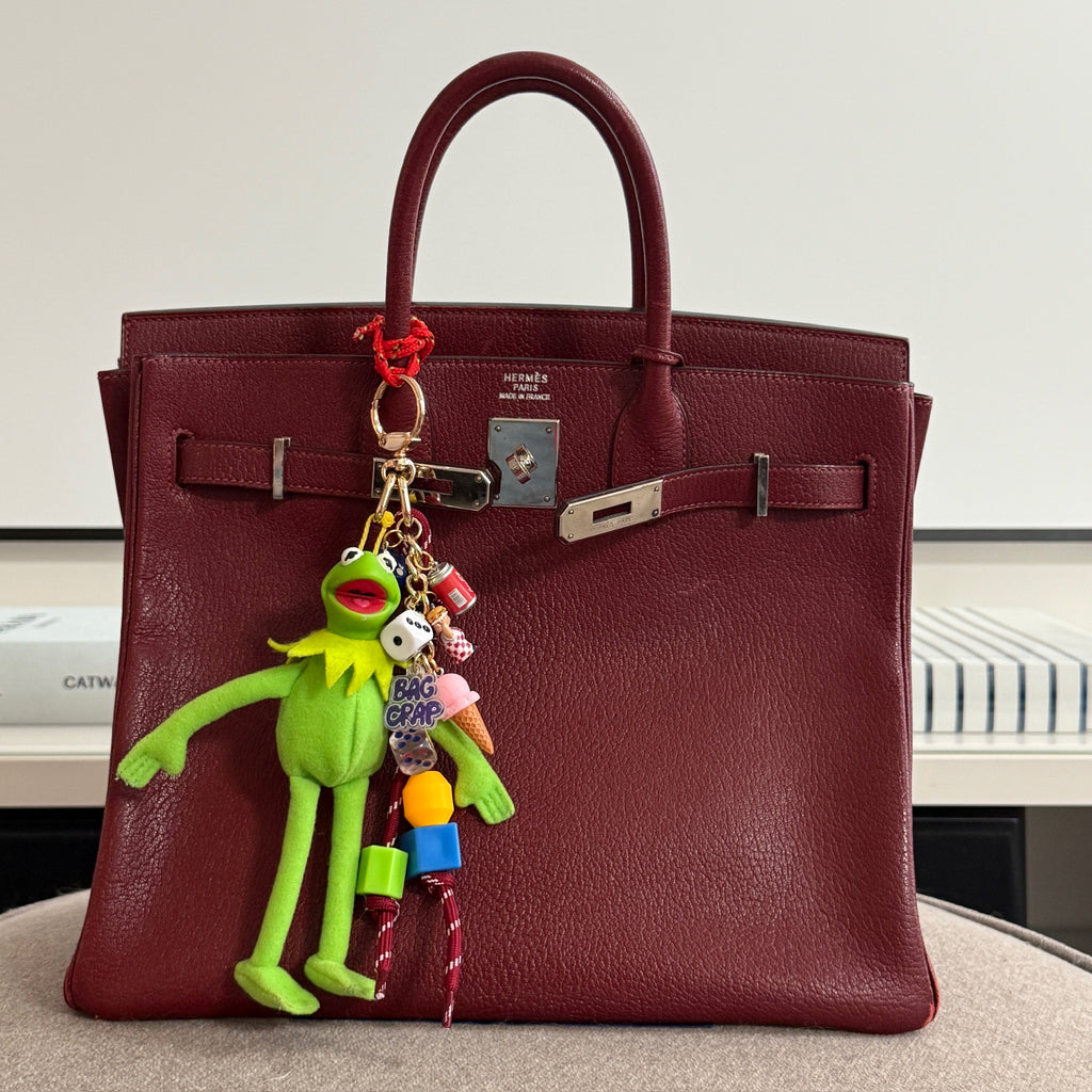 Vintage Kermit the Frog Gold Trinket Chain Bag Charm Set