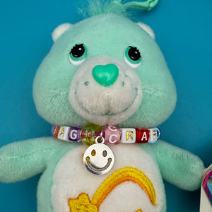 5.5' Care Bear Plush   with Necklace -  vintage keychain vintage charms for bag nostalgia vintage keychains y2k collectible - Bag Crap