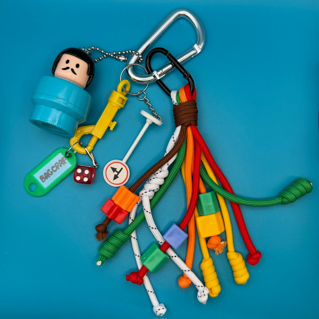 Vintage Fisher Price Mustache Guy Bag Charm Pack