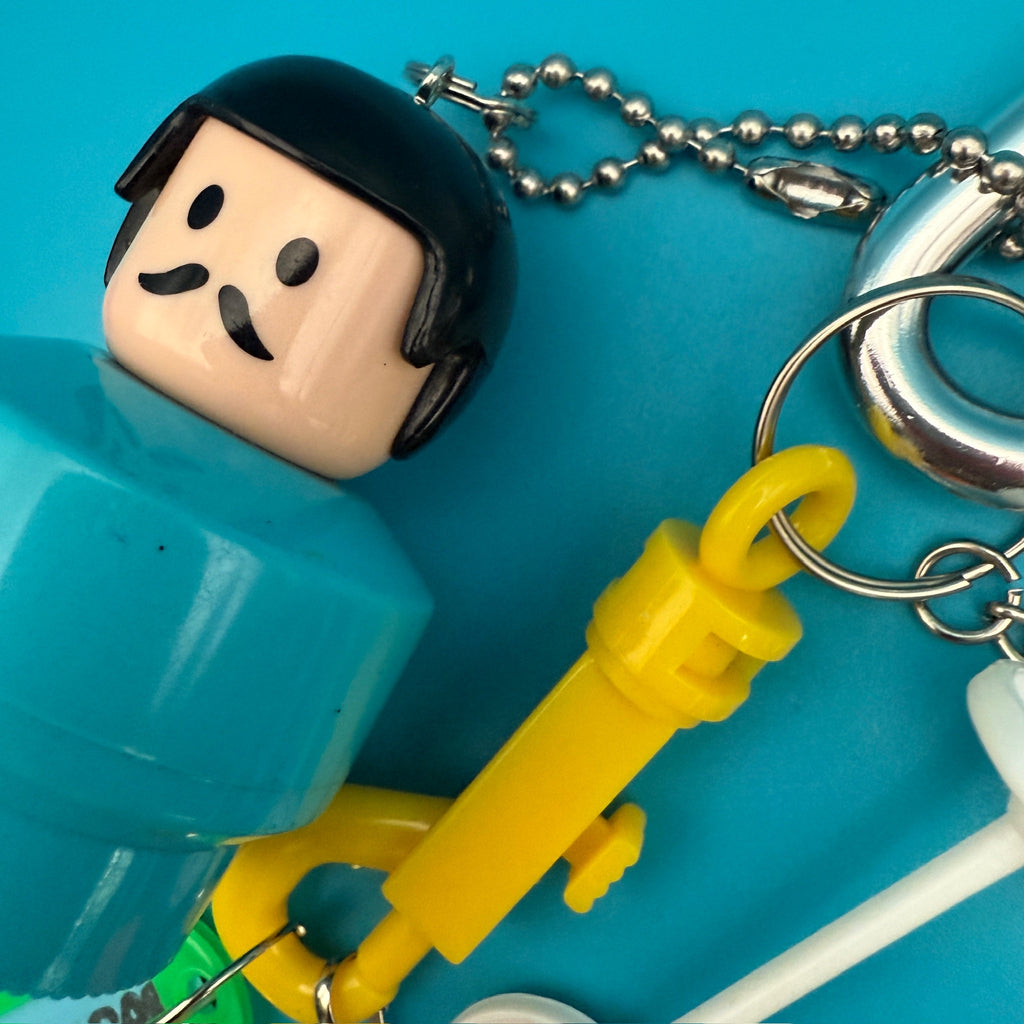 Vintage Fisher Price Mustache Guy Bag Charm Pack