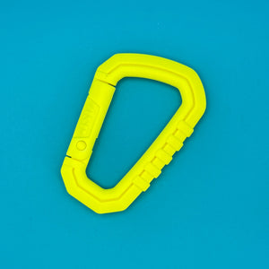 Neon Yellow Thick Plastic Carabiner Clip - clips carabiners charms keychains bag designer vintage keychain vintage charms for bag nostalgia vintage keychains y2k collectible - Bag Crap