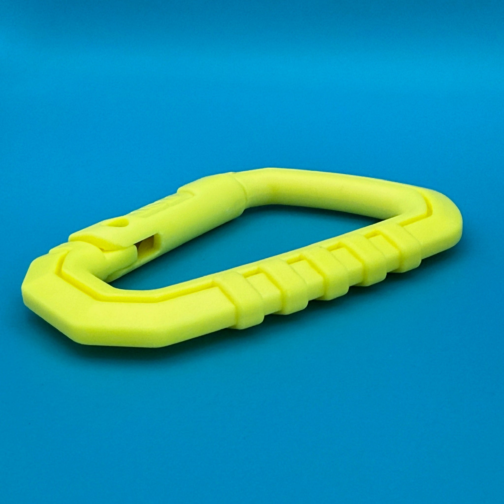 Neon Yellow Thick Plastic Carabiner Clip - clips carabiners charms keychains bag designer vintage keychain vintage charms for bag nostalgia vintage keychains y2k collectible - Bag Crap