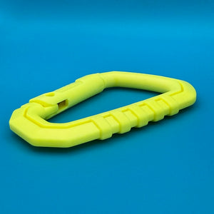Neon Yellow Thick Plastic Carabiner Clip - clips carabiners charms keychains bag designer vintage keychain vintage charms for bag nostalgia vintage keychains y2k collectible - Bag Crap