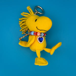 5' Woodstock Plush   with Crystal Necklace -  vintage keychain vintage charms for bag nostalgia vintage keychains y2k collectible - Bag Crap