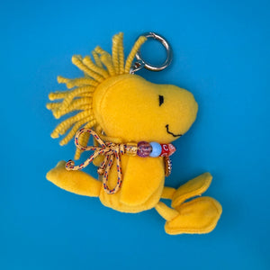 5' Woodstock Plush   with Crystal Necklace -  vintage keychain vintage charms for bag nostalgia vintage keychains y2k collectible - Bag Crap