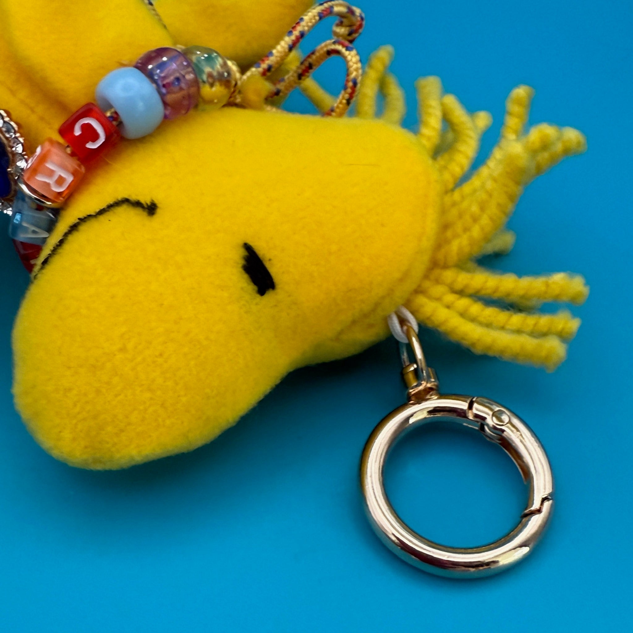 5' Woodstock Plush   with Crystal Necklace -  vintage keychain vintage charms for bag nostalgia vintage keychains y2k collectible - Bag Crap