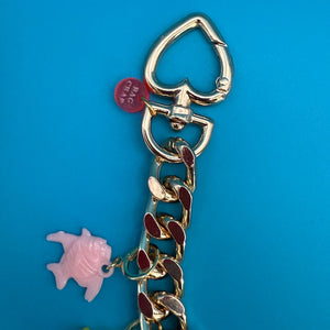 Lucky Clover 18k Gold   Chain - vintage bag charm chains silver nostalgia vintage y2k vintage keychain vintage charms for bag nostalgia vintage keychains y2k collectible - Bag Crap