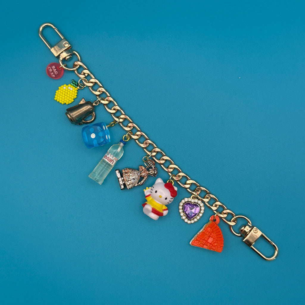 Vintage Hello Kitty & Pie Gold Charm Chain