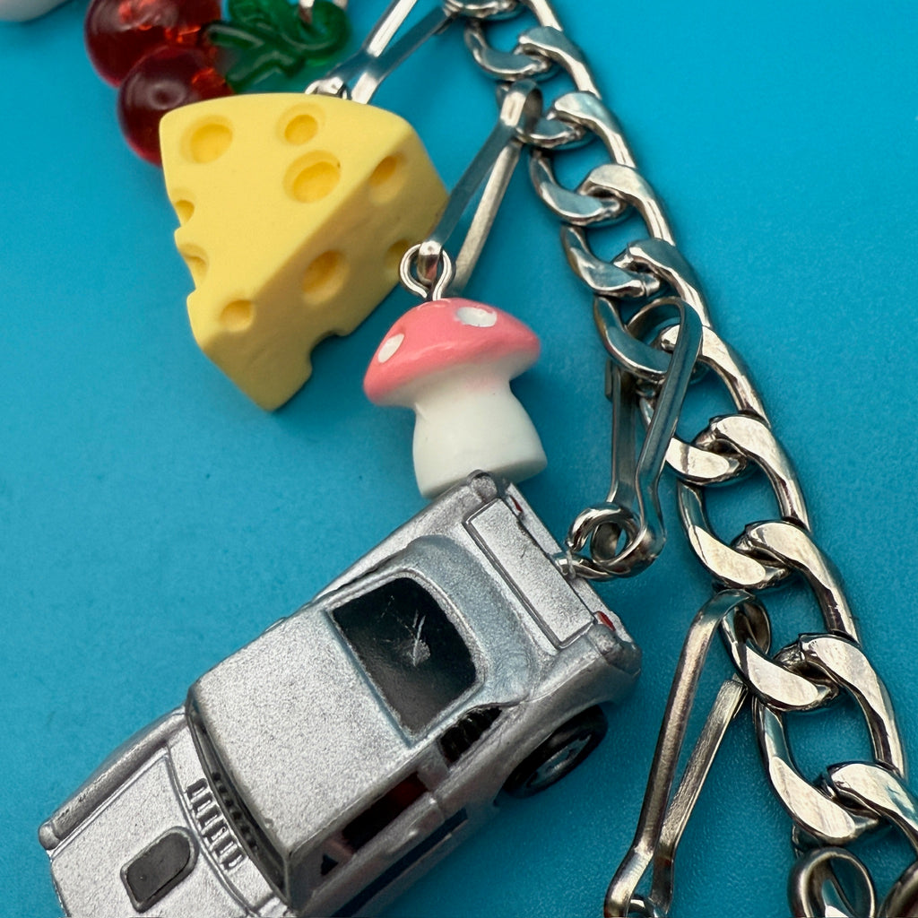 Pink Hello Kitty Silver Charm Chain