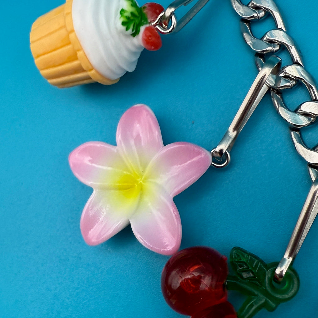 Pink Hello Kitty Silver Charm Chain