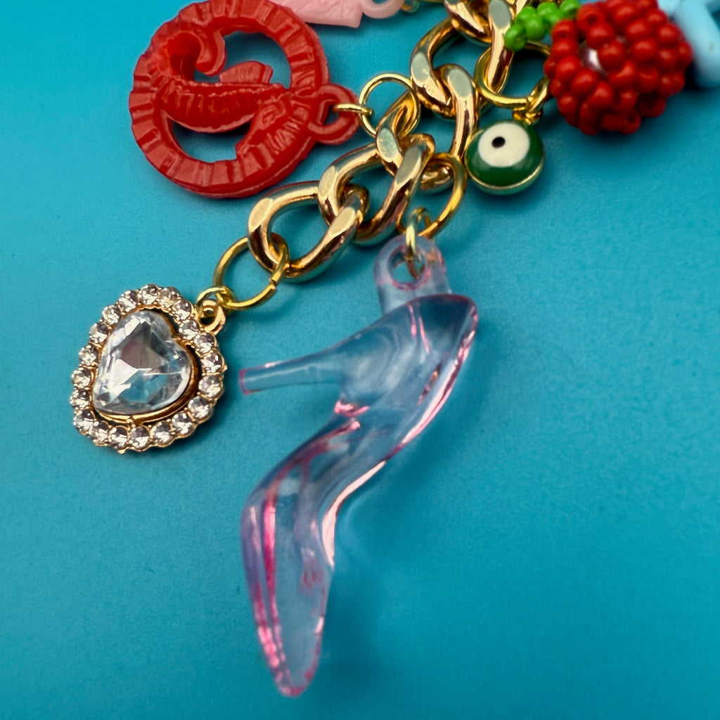 Vintage Pink Pump Charm Chain
