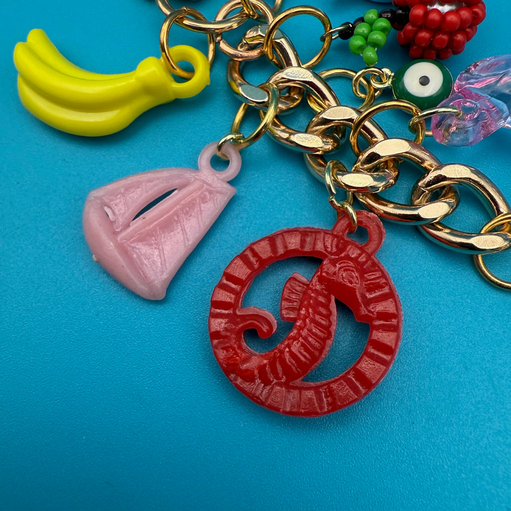 Vintage Pink Pump Charm Chain